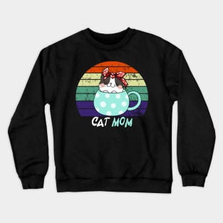 Funny Cat Mom Crewneck Sweatshirt